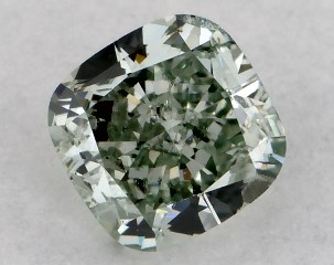 0.27 Carat Fancy Yellowish Green-SI2 Cushion Modified Cut Diamond